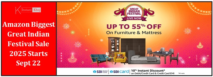 Amazon Biggest Great Indian Festival Sale 2025 Starts Sept 22 with Hot Deals!