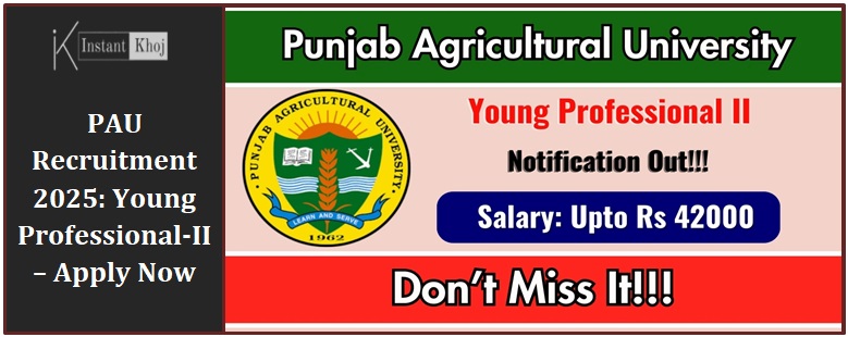 PAU Recruitment 2025: Young Professional-II – Apply Now