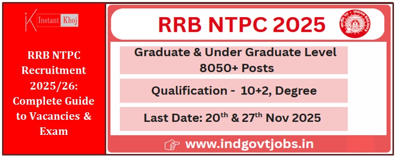 RRB NTPC Recruitment 2025/26: Complete Guide to Vacancies & Exam